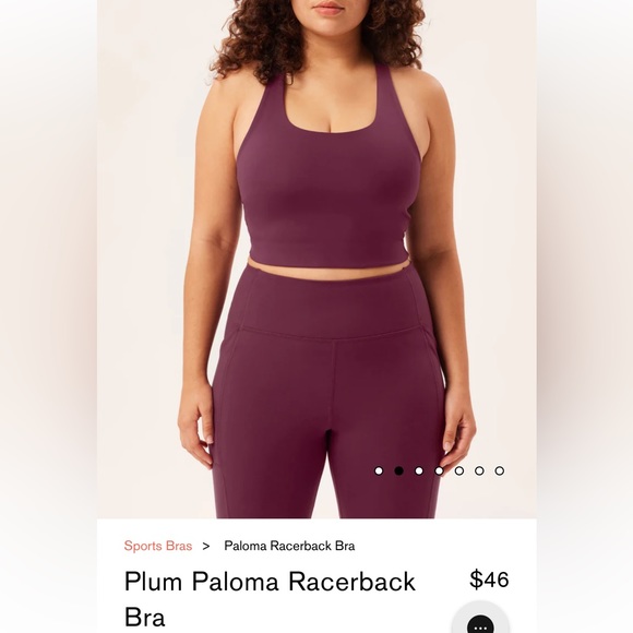 Girlfriend Collective Paloma Sports Bra Top in Plum - Picture 5 of 5